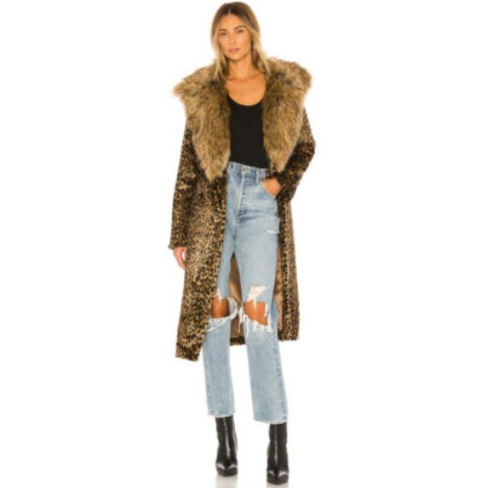 Show Me Your Mumu Minnelli Fur Cheetah Jacket Coat